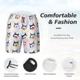 thumbnail image 3 of Yiaed Cute Dog Print Mens Swim Trunks Bathing Suit Compression Liner Beach Swim Shorts Swimwear Quick Dry Zipper Pocket No-Chafing Board Short-3X-Large, 3 of 6