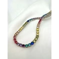thumbnail image 3 of Rainbow Sapphire Necklace ,Multi-Color Sapphire Tennis Necklace, Natural Sapphire Round Rainbow Tennis Necklace, Gradient Ombre Necklace, 3 of 3