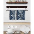 thumbnail image 3 of Navy Blue Kitchen Dish Towels for Drying Dishes Set of 4, Vintage Tribal Abstract Geometric Tie Dye Art Waffle Weave Microfiber Hand Tea Bathroom Towels Quick Dry & Absorbent Towel 15.7x23.6, 3 of 7