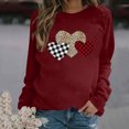 thumbnail image 1 of Qiopertar Mode Femmes Imprimé Col Rond Pull Tops Manches Longues Blouse Confortable Chandail en Molleton Offres de la Semaine Liquidation Moins de 5$ jusqu'à 90 % de Réduction, 1 of 4