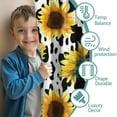 thumbnail image 3 of Blackout Kids Curtains,White Sunflower Cow Print Pattern Childrens Insulated Curtains Set Of 2,Bedroom Essentials,Toddler Room Decor 42"x54", 3 of 5