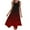 Wine, variant on gakvbuo Summer Tank Dress For Women Maxi Dress Sundress Womens Dresses Sleeveless Round Neck Drawstring Casual Ruffle A-Line Mini Dress