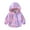 Purple, variant on Hooded Jacket Coat Gift for Boys Girls Lightweight Jacket Toddler Boys Hooded Double Zipper Windbreaker Jacket for Kids Save Big
