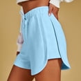 thumbnail image 4 of Tumotour Plus Size Summer Athletic Workout Shorts for Women Elastic Waist Shorts with Pockets Drawstring Summer Running Shorts Yoga Pants, 4 of 8