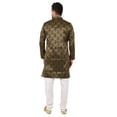 thumbnail image 4 of eloria Men's Tunic Jacquard Kurta Pajama Indian Traditional Suit Wedding Party Dress Set Party Wear Apparel, 4 of 6