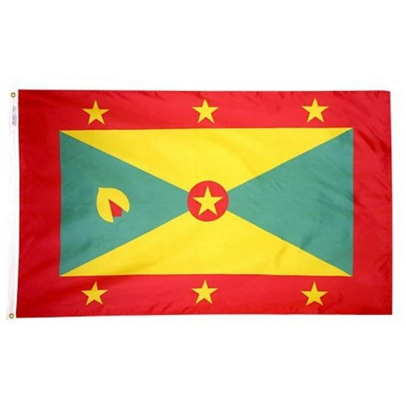 Annin Flagmakers 192995 3 ft. x 5 ft. Nyl-Glo Grenada Flag