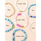 thumbnail image 4 of Conjunto de pulseras de estilo bohemio con joyas Y2K de color suave y cerámica con forma de corazón sonriente y perlas, 4 of 6