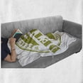 thumbnail image 6 of Detroit Soft Flannel Fleece Throw Blanket, Aged Grunge Detroit Michigan Stamp Retro Design with Stars Tourism Travel, Cozy Plush for Indoor and Outdoor Use, 50" x 60", Olive Green White, by Ambesonne, 6 of 6