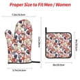 thumbnail image 2 of Cauagu Starfish Shell Print Oven Mitts and Pot Holders 4 pcs Set,Extra Thicken Long Kitchen Oven Glove Potholders BBQ Gloves-Oven Mitts and Pot Holders(11 Inch), 2 of 6