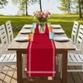 thumbnail image 3 of Pure Red Table Runner 70 Inches Long, Simple Solid Color Cotton Linen Table Runners Dresser Scarves, Decorative Fabric Tabletop Scarf Furniture Cover for Home Dinner Party 13"x70", 3 of 8