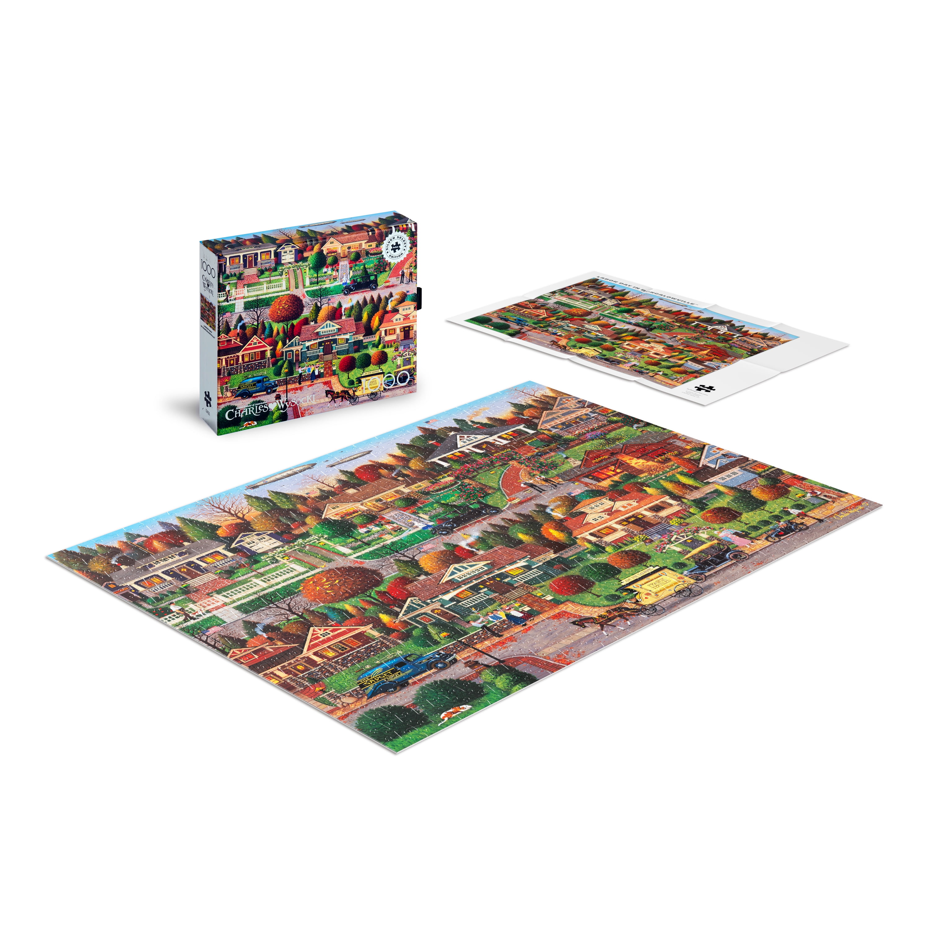 Buffalo Games Charles Wysocki Labor Day in Bungalowville 1000-Piece Interlocking Jigsaw Puzzle for Adults Ages 14+