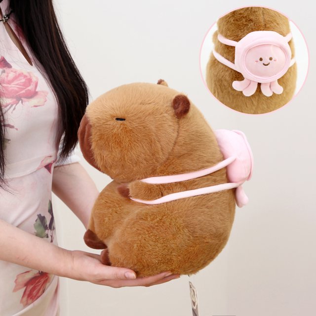 Poupée Capybara Véritable Poupée Jouet en Peluche Oreiller Cadeau d'Anniversaire Célébrité Internet Ragdoll DMH