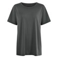 thumbnail image 5 of Kovlvoll Womens Oversized T Shirts Short Sleeve Crew Neck Shirts Summer Loose Casual Tops Solid Color Basic Tees, 5 of 7
