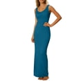 thumbnail image 2 of Karymi Easter Dresses for Women 2026 Solid Sleeveless Tank Style Maxi Dress, Classic Scoop Neck Stretchy, Bodycon Fit Casual Summer Dress Spring Dresses, 2 of 7