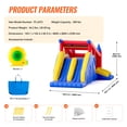 thumbnail image 5 of KFFKFF Air-filled Jumping Castle, Superior Outdoor Trampoline Playhouse, Bouncing Structure with Air Pump, Slide, and Carry Pouch, Domestic Garden Jumping Palace, Dimensions 183x102x92 inch, 5 of 9