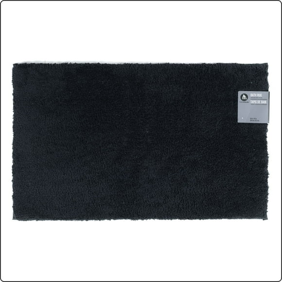 Hometrends 3K Solid Black Polyester Bathrug