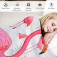 thumbnail image 3 of JEUXUS Flamingo Blanket Furry Blankets Flamingo Gifts for Women Girl, Super Soft Warm Flamingo Plush Fluffy Blankets for Livingroom Sofa Couch Bed Traveling Camping, 3 of 6