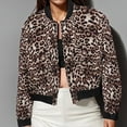 thumbnail image 1 of Womens Jacket 2024 Fall Winter Long Sleeve Stand Collar Shacket With Side Pocket Lightweight Coat, 1 of 4