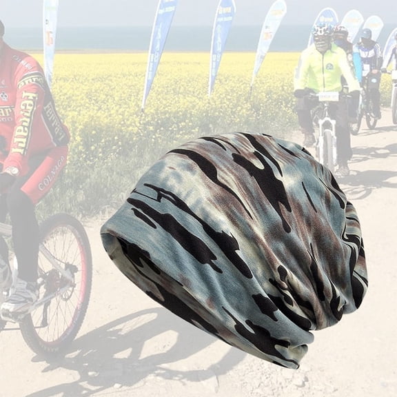 WHAMVOX Neck Gaiter Camouflage Dual Scarf and Hat for Men and Women (Blue Camouflage)