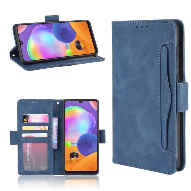 Funda Cartera Magnética para Samsung Galaxy A31- Tarjetero Desmontable, Cuero PU, Soporte