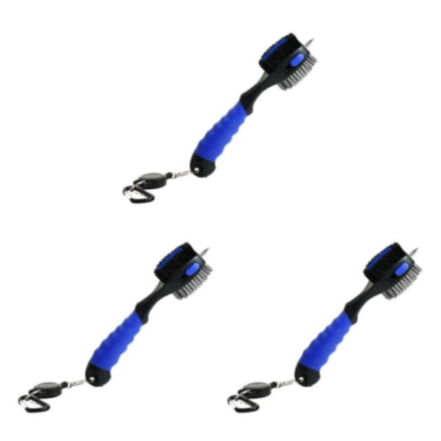 maskred Golfing Cleaners Brush Professional Golfs Putter Ball Groove Cleaning Retractable Comfortable Grip Blue 3PCS