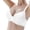 A-White60, variant on Womens Push Up Bra Leaf Lace Wireless Breathable Light Padded Bra Adjustable Thin Strap Side Support Comfort Daily Bra