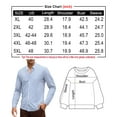 thumbnail image 4 of LZHGirlshop Mens Button Down Shirts Fit Stretch Streak Print Business Casual Long Sleeve Shirt for Men,Black,2XL, 4 of 7
