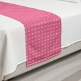 thumbnail image 2 of Vintage Valentine Bed Runner, Repetitive Pattern with Tender Little Hearts, Decorative Accent Bedding Scarf for Hotels Homes and Guestrooms, Twin, Pink Pale Pink and White, by Ambesonne, 2 of 2