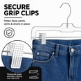 thumbnail image 3 of Cozymood Pants Hangers with Clips, Plastic Hangers, Clothes Hangers, 12 Pack, Clear, 14 inch, 3 of 8