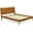Castanho, variant on Camaflexi Mid Century Platform Bed Queen Size Solid Wood Bed Frame, Scandinavian Oak 100% Solid Wood