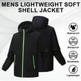 thumbnail image 4 of Youthup Men's Color-Block Waterproof Windproof Hooded Jacket, 5000mm Breathable Outdoor Coat for Skiing, Hiking & Skateboarding, All-Season Multi-Sport Utility, 4 of 10