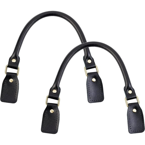 2pcs Leather Purses Handles 17.3 Inches Genuine Leather Bag Handles Sewing Bag Handles Real Leather Bag Straps