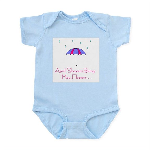 CafePress - April Showers Infant Bodysuit - Baby Light Bodysuit, Size Newborn - 24 Months