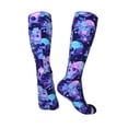 thumbnail image 2 of Knee High Socks for Men and Women, crystal Skull flower star Althletic Compression Socks, Support Long Tube Socks for Outdoor Sport, Calf Socks, High Stockings for Women Men, 2 of 7