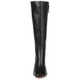 thumbnail image 6 of Journee Signature Womens Genuine Leather Tamori Wide Calf Square Toe Inside Zip Knee High Boots, 6 of 8