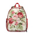 thumbnail image 1 of Floral Bloom Students Backpack - Romantic Rose and Peony Pattern with Durable Construction, Comfortable Dual Shoulder Support for School and Outdoor Use, 1 of 6