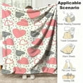 thumbnail image 4 of Mouliraty Valentine's Day Throw Blanket, 39.4x51.2in Flannel Blanket Double-sided Fleece Nap Blanket Gift Cover Blanket, Valentines Day Gifts for Her, Heart Throws for Couch, A, 4 of 6
