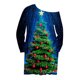 thumbnail image 4 of Camiseta sin tirantes de manga larga hueca con cuello inclinado suelto con estampado navideño para mujer Fridja FKASFK681, 4 of 5