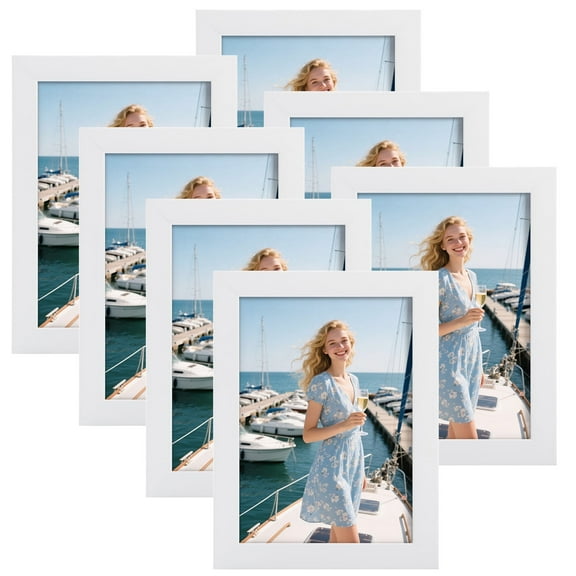 7 Pack 5x7 Picture Frames, White Photo Frame for Home Decor