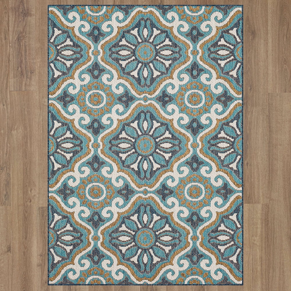 Mohawk Home Positano Outdoor Area Rug, Blue, 10' x 13'