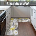 thumbnail image 6 of Farmhouse Kitchen Mats for Floor 3 Piece, Yellow Kitchen Rugs and Mats Non Skid Washable for Kitchen Sink Floor, Floral Yellow Kitchen Accessories and Decor Kitchen Mat, 17"x30"+17"x47"+17"x59", 6 of 6