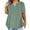 Green1, variant on fatyb Womens Plus Size Eyelet Tops V Neck Short Sleeve Beach Shirts Casual Loose Summer Tunic Blouses