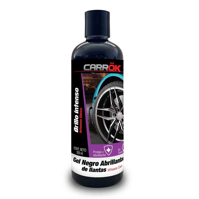 Gel Negro Abrillantador de llantas Carrok 500 ml