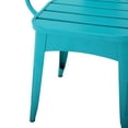 thumbnail image 3 of Teal Powder Coated Metal Bistro , 3 Pc, 30" Table, 16.25" Seat H Chairs, Weather-, Long-lasting, , Stable Outdoor Iron Coated, Water-, 18" Chairs, 3 of 6