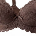 thumbnail image 4 of Ovbmpzd Supportive Womens Everyday Bras Brown Lace Push Up No Underwire Bras,36, 4 of 4