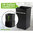 thumbnail image 4 of Alpine Commercial Indoor Recycle Bin - 29 Gallon Modern Looking Black Recycle Bin, Office Recycling Bins, Metal Trash and Recycling Container with Stickers & 3 Optional Lids (lid Sold Separately), 4 of 10