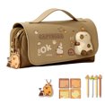 thumbnail image 1 of Guardoinrt Canvas Cute Capybara Pencil Case Stationery Set For adorable set includes a Kids And Teens Capybara Decompreson Pen Case, 1 of 6