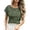 Green, variant on Womens Tops Trendy Knit Solid Color Hollow Out Round Neck Beach Essentials for Women,Beige,L