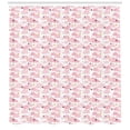 thumbnail image 3 of Cloud Shower Curtain, Yellow Golden Tone Stars Fluffy Clouds, Fabric Bathroom Set with Hooks, 69W X 70L Inches, Pink White Dark Yellow, by Ambesonne, 3 of 3