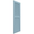 thumbnail image 3 of Ekena Millwork 12"W x 27"H True Fit PVC Two Equal Louver Shutters, Peaceful Blue (Per Pair - Hardware Not Included), 3 of 11